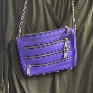Rebecca Minkoff Purple Crossbody Bag with Chain Strap